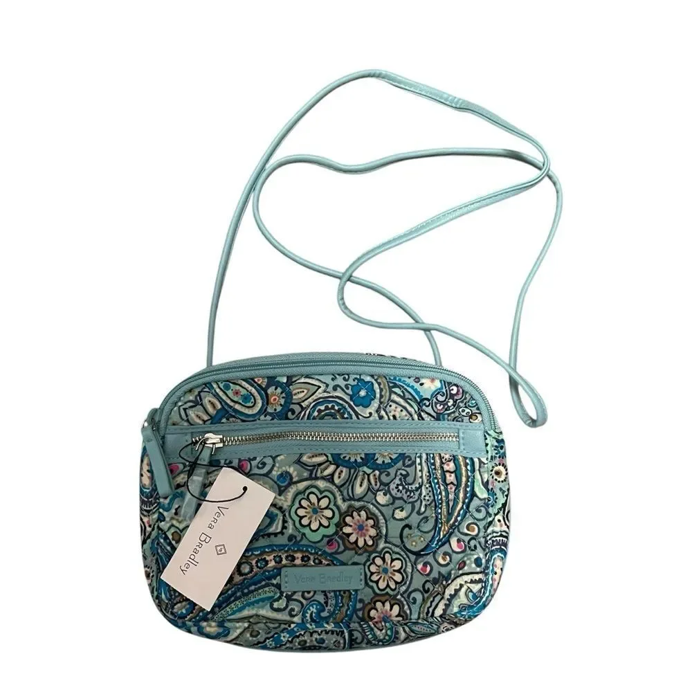 Vera Bradley RFID Blocker Crossbody Bag in Paisley NWT